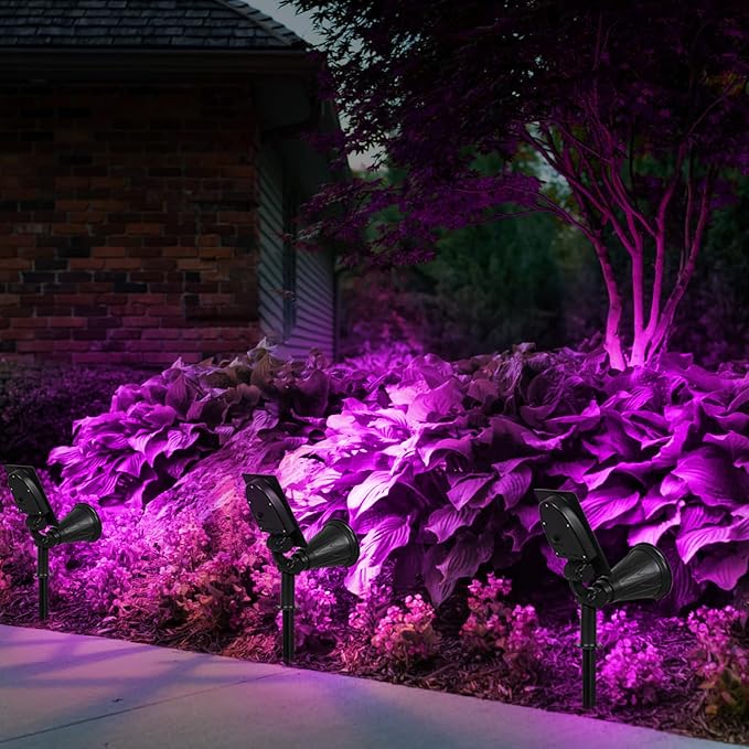 T-SUN Solar Spotlights, 4 LED Solar Waterproof Outdoor Landscape Lights - Image 7