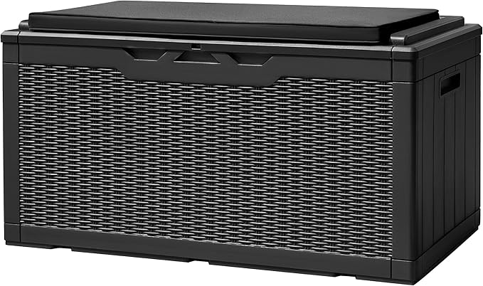 Devoko 100 Gallon Deck Box, Waterproof Outdoor Storage Box by DEVOKO