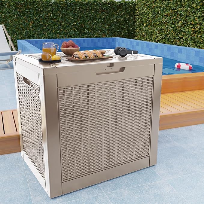 37 Gallon Outdoor Deck Box, Lockable Waterproof Outdoor Storage Boxes - Image 8