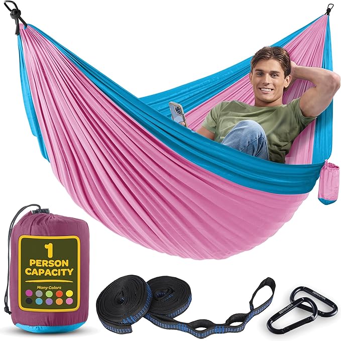 Durable Hammock 400 lb Capacity, Nylon Camping Hammock Chair by Sewanta