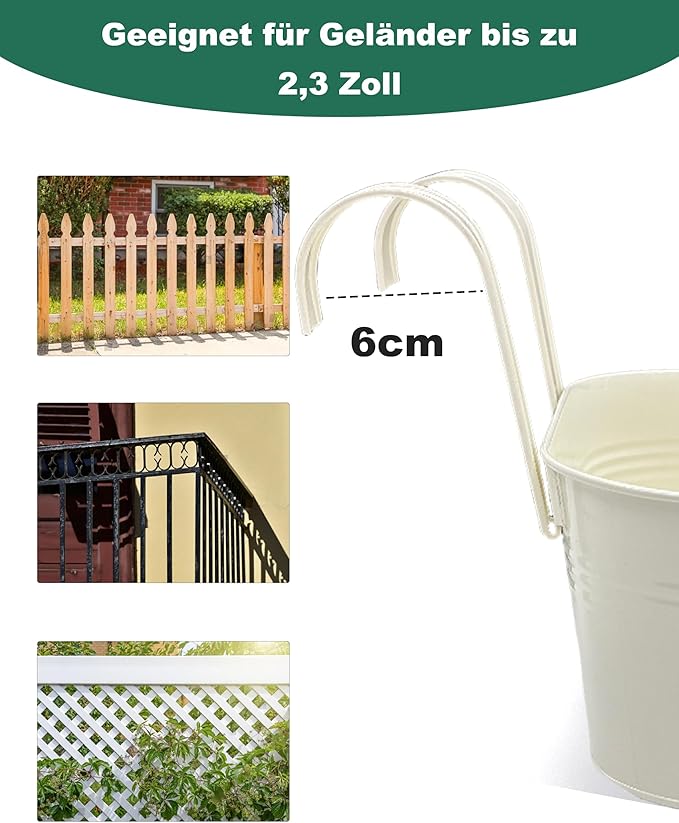 Metal Railing Planters for Outdoor Plants - Image 5