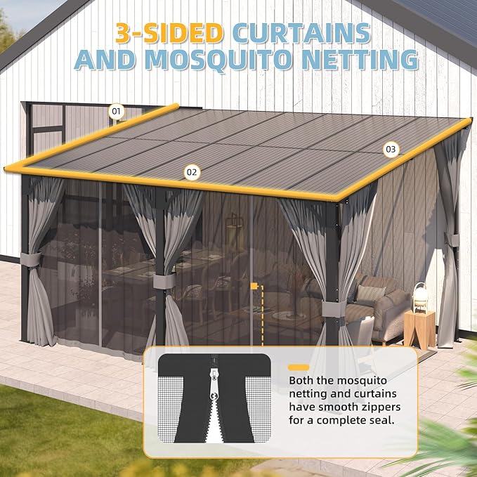 AECOJOY 20' x 10' Outdoo Gazebo - Image 4