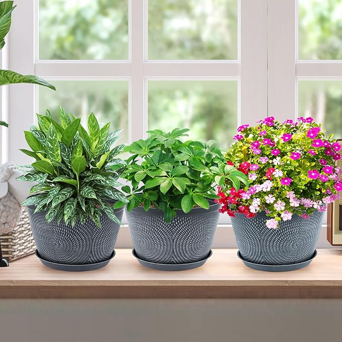 Quarut 10 Inch Flower Pots Planters - Image 5