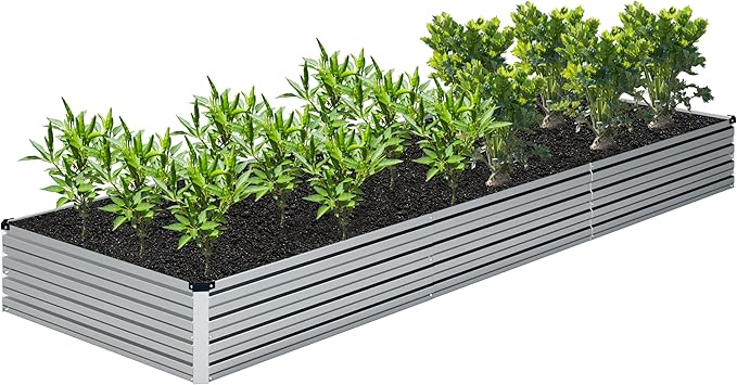 2PCS 12x4x1FT Galvanized Raised Garden Bed Kit, Vegetable Boxes-Rectangle Metal - Image 9