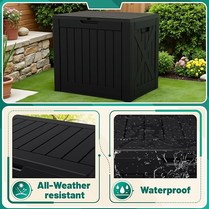 Devoko 40 Gallon Deck Box Outdoor Storage Box Waterproof - Image 3