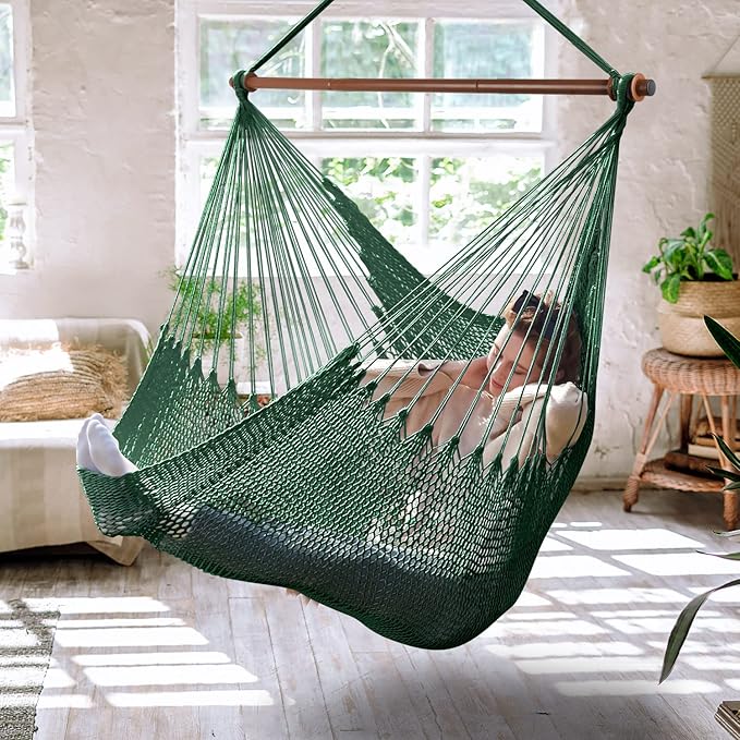 Upgraded Caribbean Hammock Chair by Bathonly