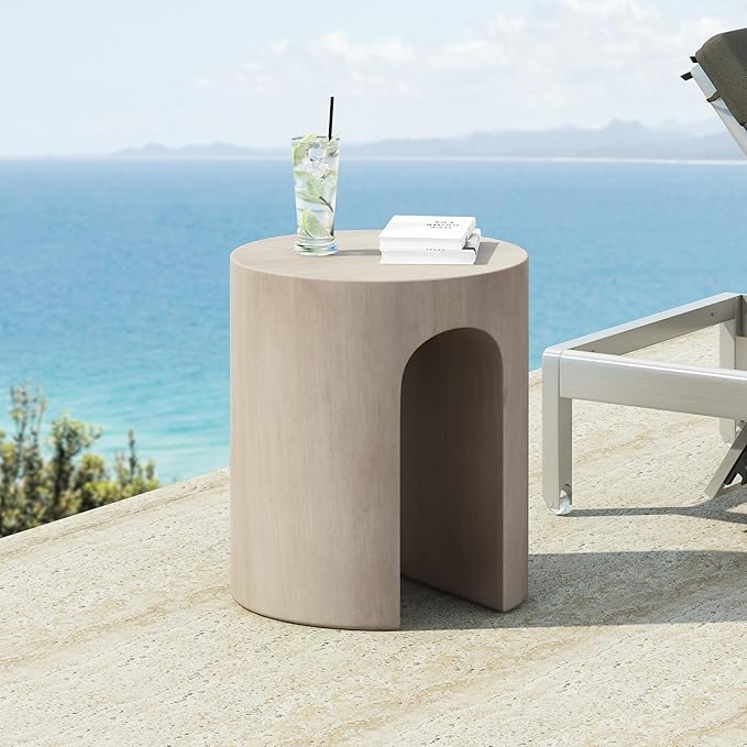 Christopher Knight Home Outdoor Round Side Table, U-Shaped Patio Garden Stool by ChristopherKnightHome