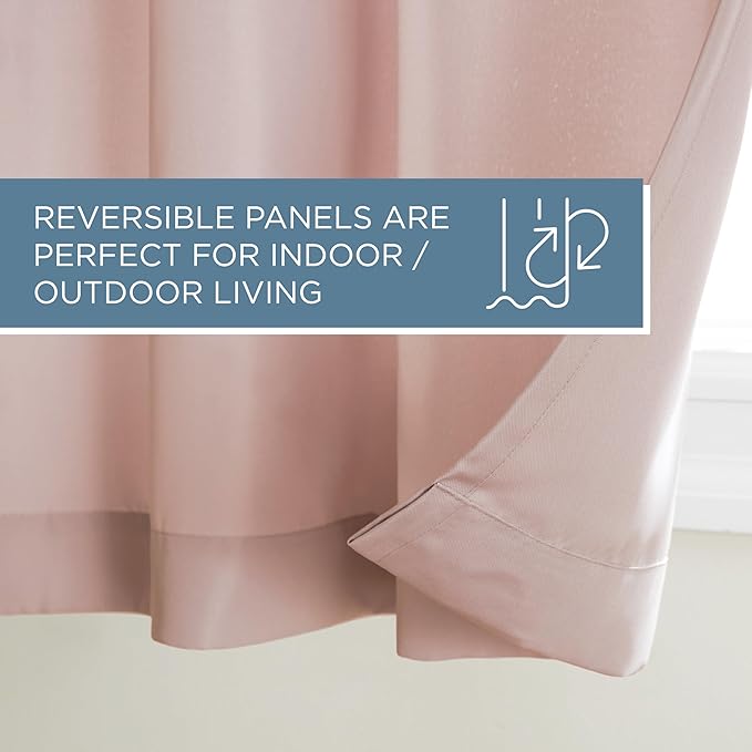 TOWN & COUNTRY BASICS Cabana Solid Heavyweight Indoor Outdoor Curtains - Image 6