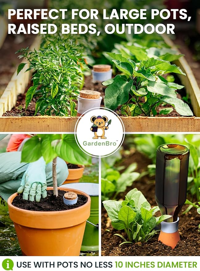 4 Pcs Ollas Terracotta Watering Pots Large - 14 Oz Self Watering Planter Insert - Image 6