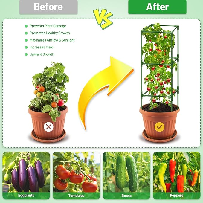 Legigo 4 Pack Square Tomato Cages - Image 3