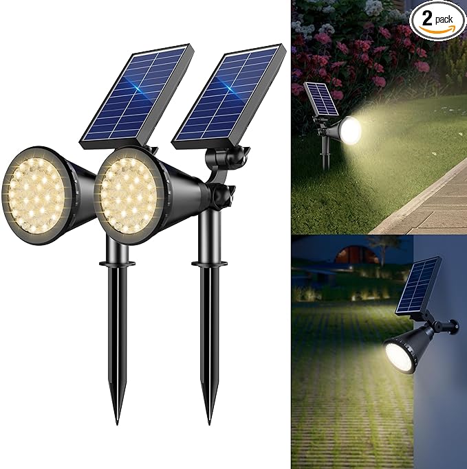Solar Spot Lights Outdoor, 36 LEDs Solar Landscape Lighting by Unknown