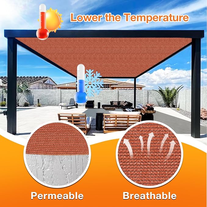 Artpuch 90% Sun Shade Cloth, 4 x 13 FT Pergola Shade Cover Canopy - Image 4
