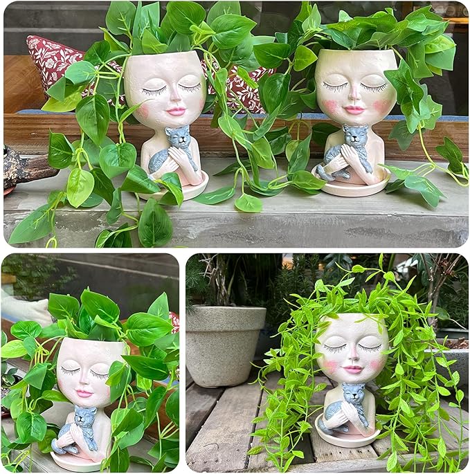 Face Plant Pots Head Planters - Image 3