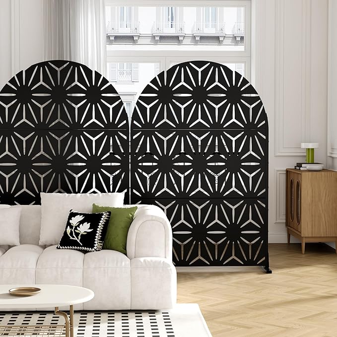 Casaphoria 72" H x 47" W Arched Metal Privacy Screen - Image 2