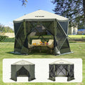 VEVOR Pop Up Gazebo Screen Tent 6 Sided Canopy Sun Shelter by VEVOR
