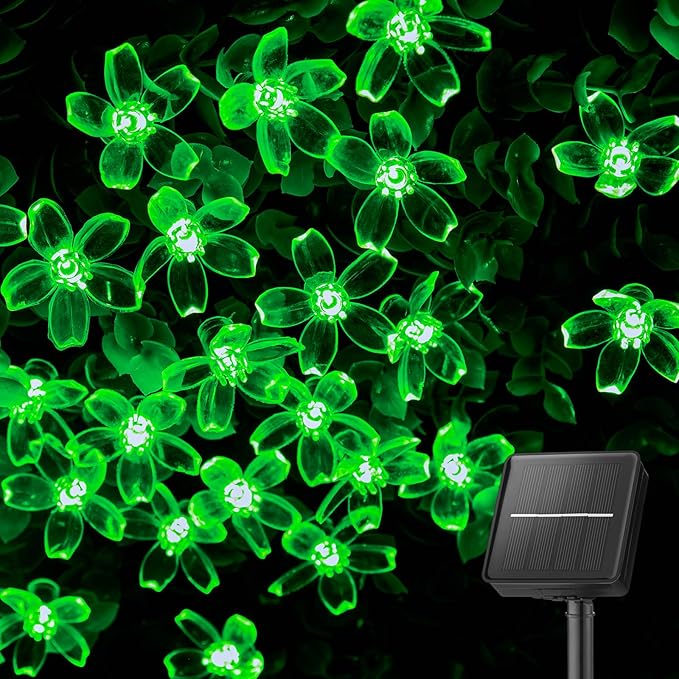 Brightown 60 LED Flower Solar Lights String Outdoor Waterproof Fairy Lights by Brightown