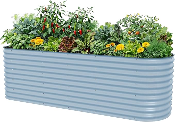 32" Extra Tall Raised Garden Bed Kits, 2.5 x 9.5 x 2.7ft Deep Root 10 in 1 by VegoGarden