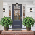 49” Artificial Ferns for Outdoors Planter, 128 Leaves per Fern, Large Lush Fake by FAJUNZH