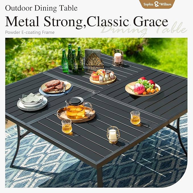 Sophia and William Outdoor Patio Dining Set - Image 6