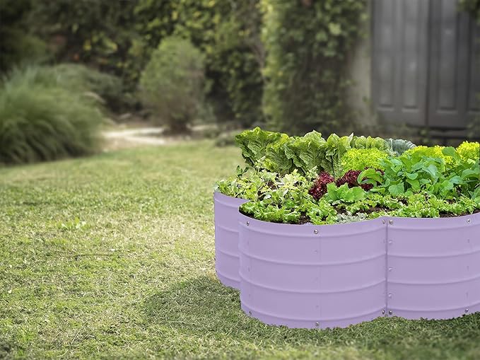 Plant & Plot Galvanized Raised Garden Beds Outdoor // 3×3×1 ft Planter Raised - Image 4