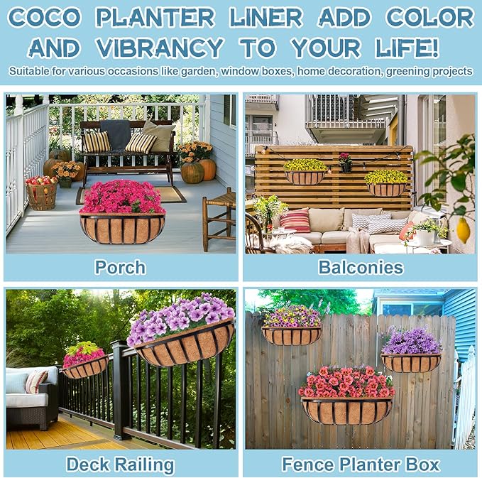 Riare 2 Pack 48 Inch Trough Coco Coir Liners - Image 7