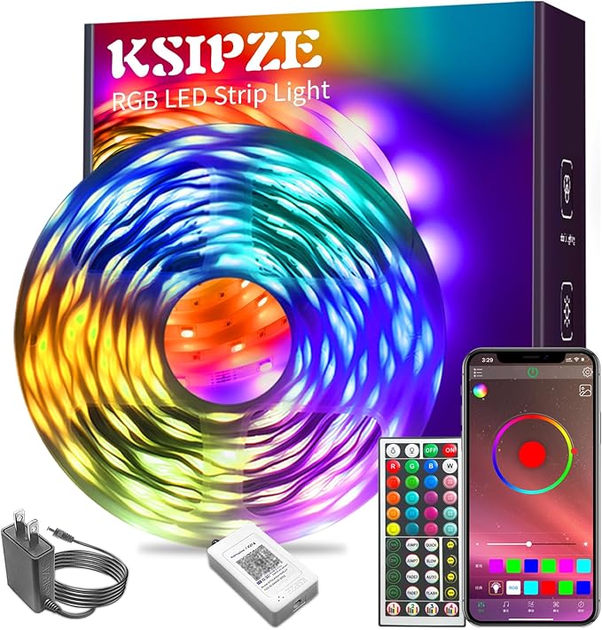 KSIPZE Led Lights for Bedroom 65.6ft Led Strip Lights by KSIPZE