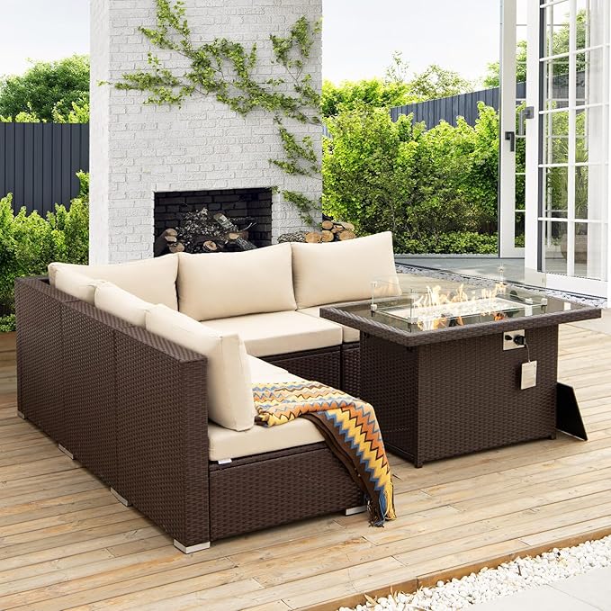 NICESOUL 6 Piece Patio Furniture Set - Image 3