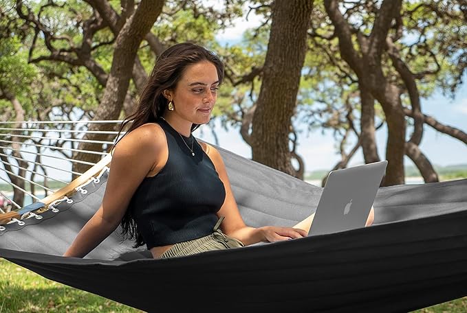 SUPERJARE Hammock with Stand, 2 Person Heavy Duty Hammock Frame, Detachable - Image 2