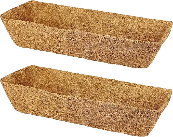 2 Pack 24 Inch Trough Coconut Liners by KarlliuHOMEGARDEN
