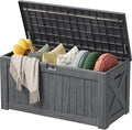 Devoko 125 Gallon Outdoor Storage Box, Waterproof Resin Deck Box by DEVOKO
