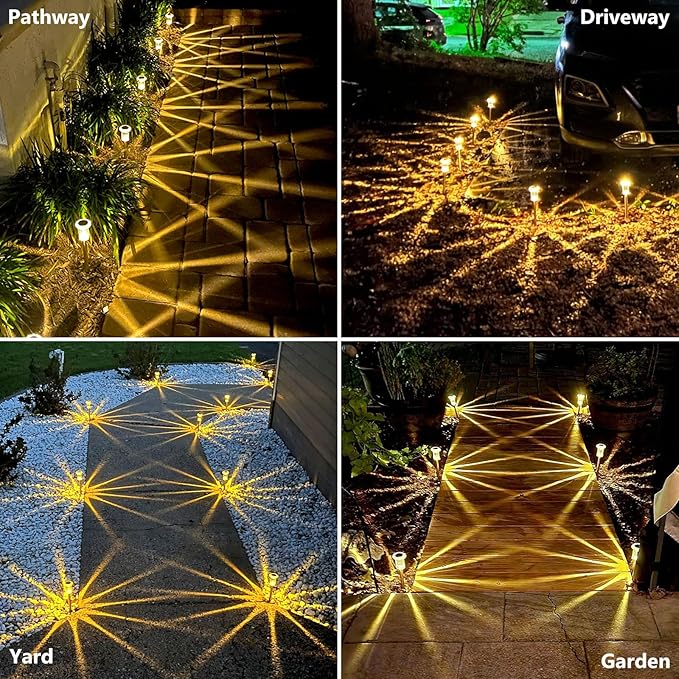 Solar Lights Outdoor 10 Pack Solar Pathway Lights Outdoor LED Waterproof - Image 4