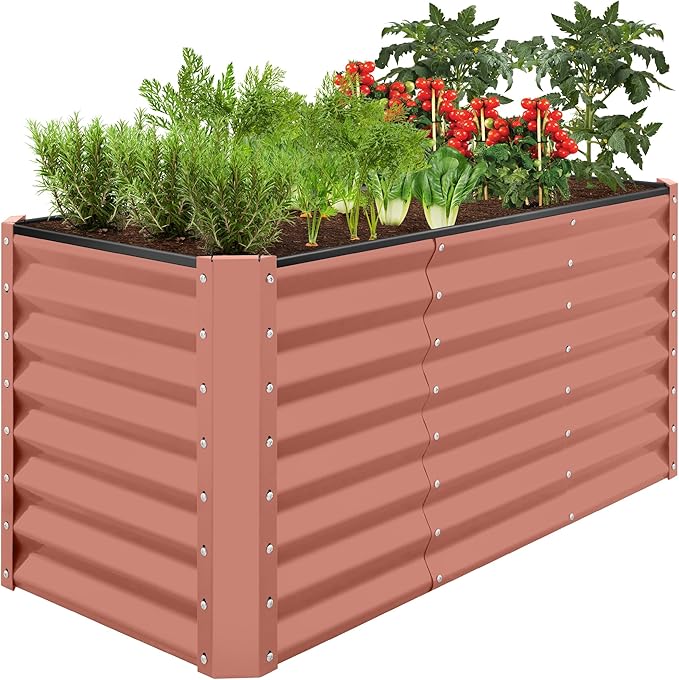Best Choice Products 4x2x2ft Outdoor Metal Raised Garden Bed, Deep Root Planter by BestChoiceProducts