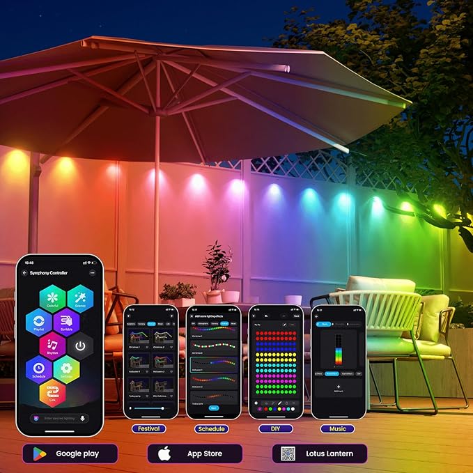 Fitop Permanent Outdoor Lights, 200FT RGB Smart LED Eaves Light, IP67 - Image 5