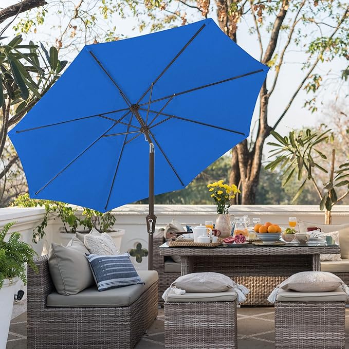 JEAREY 9FT Outdoor Patio Umbrella Outdoor Table Umbrella - Image 4