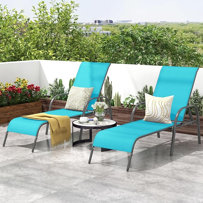 Giantex Patio Lounge Chair, Outdoor Chaise Lounge - Image 9