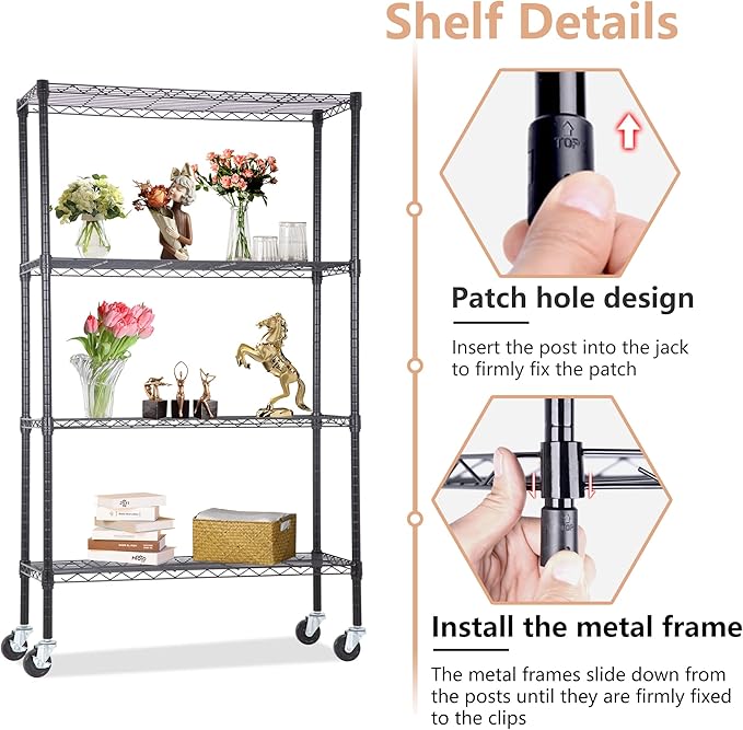 BestOffice | 4-Tier Wire Storage Shelves - Image 5