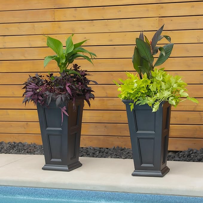 Mayne Fairfield 28-Inch Tall Planter, Weather-Resistant Planter - Image 7