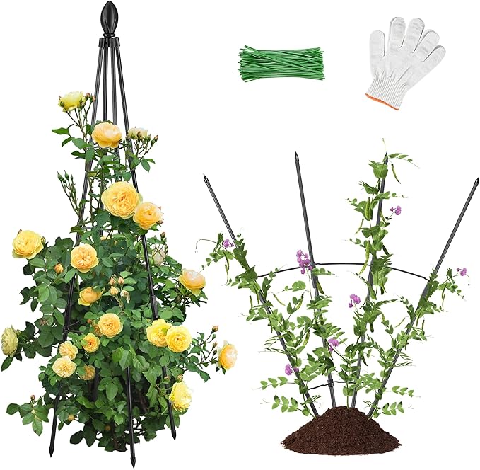 2 Pack Garden Trellis for Climbing Plants, Garden Trellis Rustproof Plastic by AlisisFores