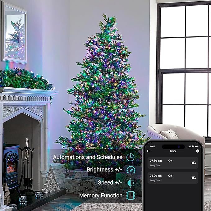 Brizled Smart Christmas Lights, 196ft 600 LED Smart WiFi Color Changing String - Image 6