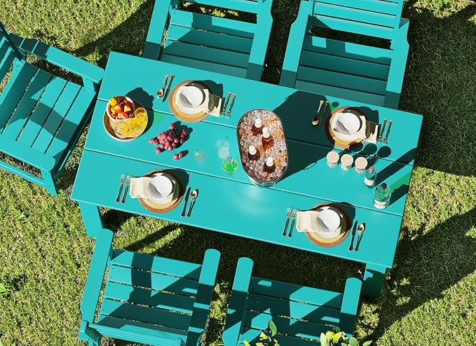 GREENVINES Outdoor Dining Chairs Set of 2 | HDPE | Patio Chair | All-Weather | - Image 4