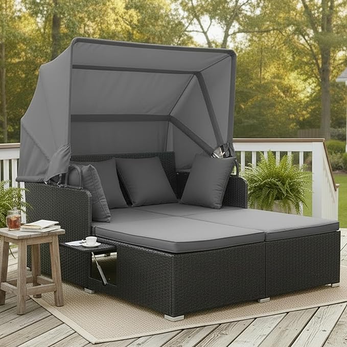 Tangkula Patio Rattan Daybed - Image 2