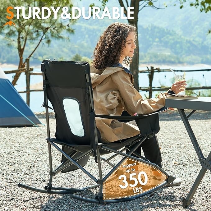 Portal Outdoor Rocking Chair Camping Folding Portable Rocker - Image 6