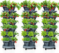7 Tiered Strawberry Vertical Planter Tower Garden 3 Pack, Stackable Planter by Tectsia