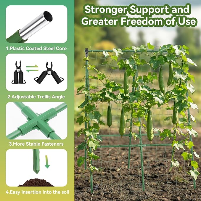 2 Pack Cucumber Trellis, A-Frame Vegetable Trellis - Image 2