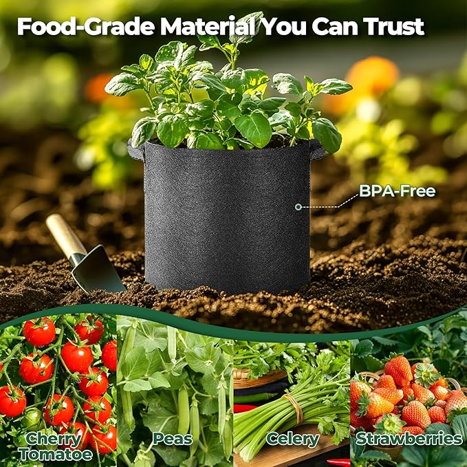 T4U 5 Gallon Grow Bags, Upgrade Grow Bags - Image 3