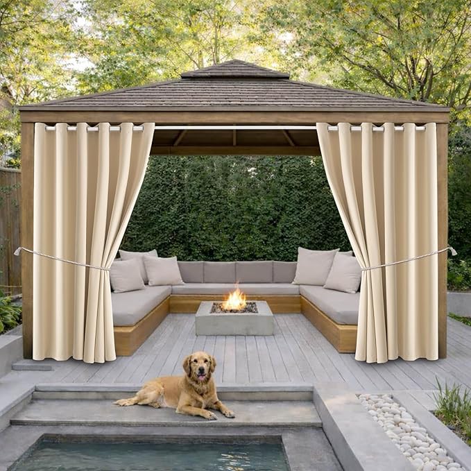 DIVA EN CAMINO DEC Outdoor Patio Curtain Waterproof Darkening Thermal Insulated by DivaenCamino