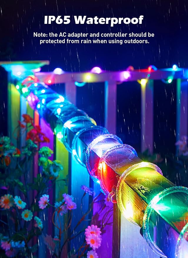 Minetom Rope Lights Color Changing, 16 Colors 108 FT 330 LED String Lights - Image 6