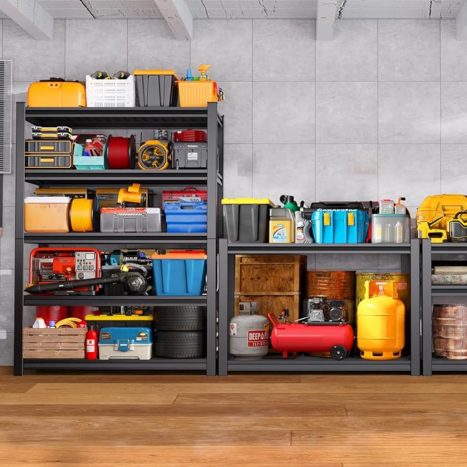 71"H Garage Shelving-3000LBS 5 Tier Storage Shelves, Adjustable Heavy Duty - Image 2