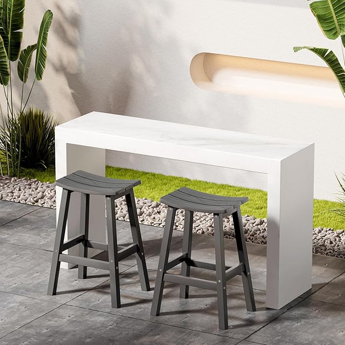 All-Weather Bar Stools Set of 2, Never Rot or Fade, - Image 9