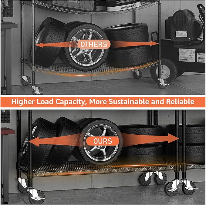 53" W Garage Shelving 5 Tier Industrial 2200LBS Metal Shelving Units - Image 5